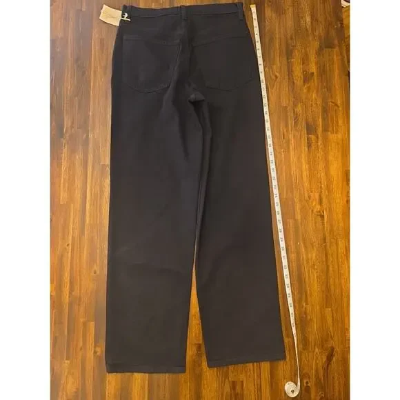 Women's High-Rise Straight Jeans - Universal Thread Black Size 6 - Picture 5 of 7